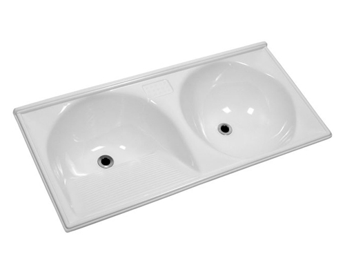 Tanque Duplo Marmore Sint 102X50 Branco T102Br Decoralita