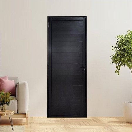 Porta Lambril Esq 210X80 Preta Esquadrisol