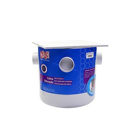Caixa Sifonada Red 250X250X75 Quad C/ Cesto Herc