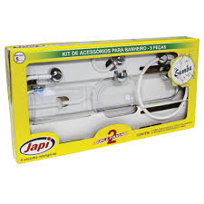 Kit Acessorios Banheiro Samba 5 Pcs Cromado Japi