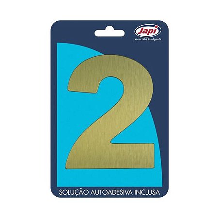 Algarismo 5 Residencial Ouro Escovado 12,5Cm Japi