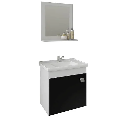 Armario C/ Esp Iris 44Cm Branco/Preto 9944.10 Mgm