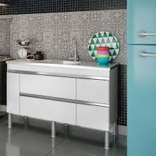 Balcao Prisma Px 1,34M Branco/Preto 890.10 Mgm