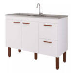 Balcao Slim 1,34 Branco 23536.2 MGM