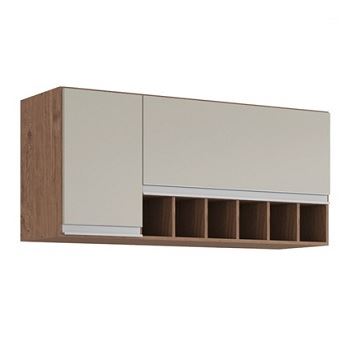 Armario Aereo Prisma Px 1,14M Branco 9949.2 Mgm
