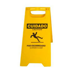 Cavalete Duplo 61X30Cm Pp Piso Esc Amarelo 700.30957 Plastc