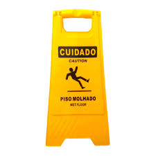 Cavalete Duplo 34X47Cm Ps Piso Esc Amarelo Plasticor