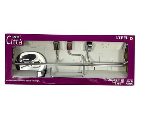 Kit Acessorios 5Pcs Citta Cromado K5Ci Steel