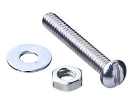 Parafuso Rosca Maq. C/Porca 3/16X1 1/4 C/05 Un Tudo Encart