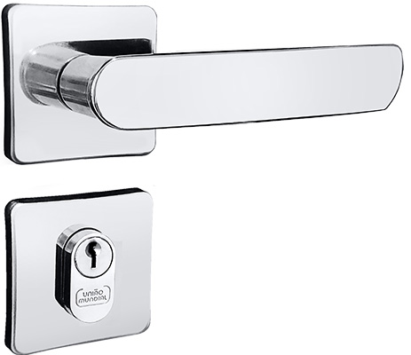 Fechadura Topazio Wc Crom Ros Quad 040B0427 Uniao Mundial