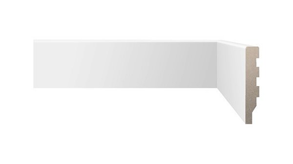 Rodape 7X240 Fit Branco Liso Poliestireno Biancogres