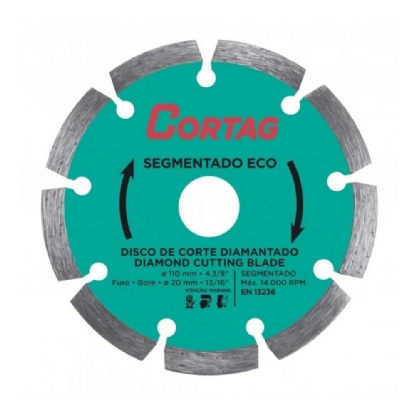 Disco Diamantado Segmentado 110X20 MM ECO Heavy Duty