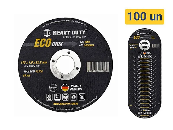 Disco De Corte Inox 115X1,0X22,2 Heavy Duty