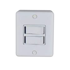 INTERRUPTOR DUPLO 6A 250V SOBREPOR 16562 ILUMI