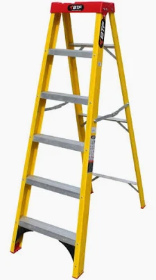 Escada Fibra Tesoura Prática 7 Degraus
