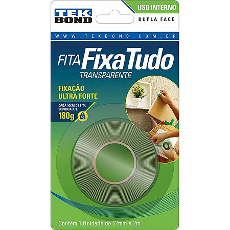 FITA ACRILICA DUPLA FACE 12MMX2M BLISTER TEKBOND