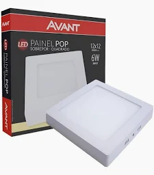 PAINEL LED SOB QUAD 6W 4000K 12CM BIV 768380875 AVANT