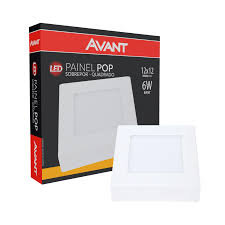 PAINEL LED SOB QUAD 6W 6500K 12CM BIV 768381372 AVANT