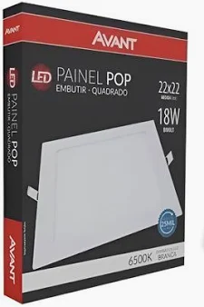 PAINEL LED EMB 18W 6500K 22CM BIV 858101378 AVANT
