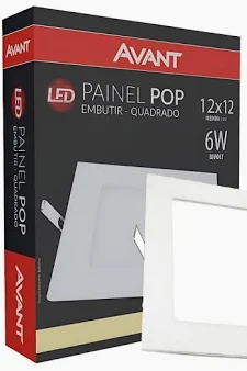 PAINEL LED EMB 6W 4000K 12CM BIV 856020874 AVANT