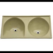 TANQUE DUPLO FIBRA SINTETICA 103X55 BEGE DURALEVI