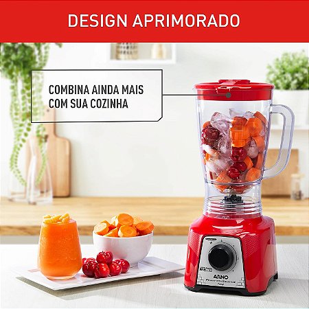 Liquidificador Power Mix 2L 700W 127V Vermelho LQ18