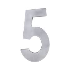 ALGARISMO 5 RESIDENCIAL 22CM POLIDO AC5CAIXAP LGMAIS