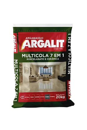 Argamassa Multiuso Multicola 7 em 1 Cinza 20kg Argalit