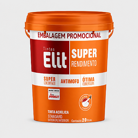 Tinta Acrílica Fosca Super Rendimento Areia 20L Elit