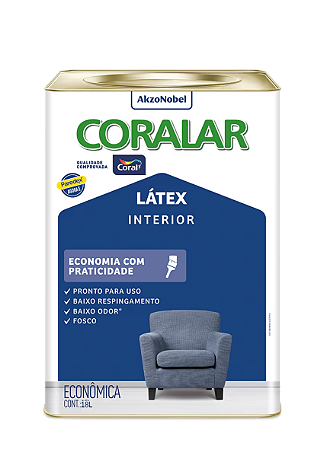 Tinta Coralar Latex Fosco Branco 18L 5202026 Coral