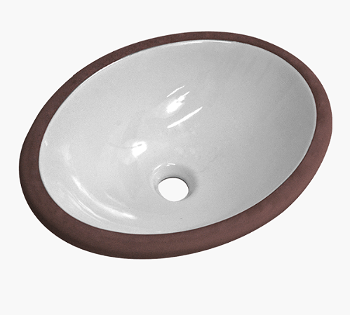 Cuba Embutir Oval 40x31cm Branca Luzarte