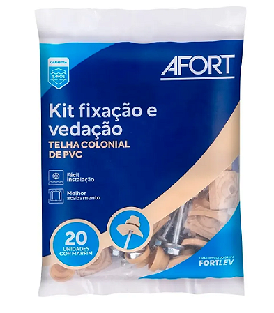 Kit Vedacao Paraf Fix Plan Marfim PCT C/20 Afort