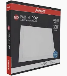 Painel LED Emb Quad 30W 4000K 40CM Biv 858310874 Avant