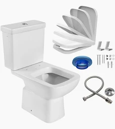 COMBO BACIA C/CX ACOPLADA MISTI KIT 4 PEÇAS BRANCA ICASA