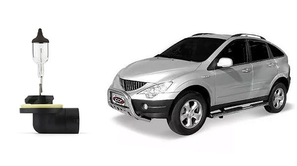 Lâmpada H27 ORIGINAL p/ Farol Ssangyong Actyon 2007 2013- Neblina, Milha, Auxiliar