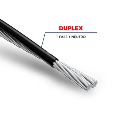 Cabo De Alumínio Duplex 16mm - 35 Metros Neutro Nu