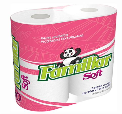 PAPEL HIGIÊNICO FAMILIAR SOFT 30mt 4un