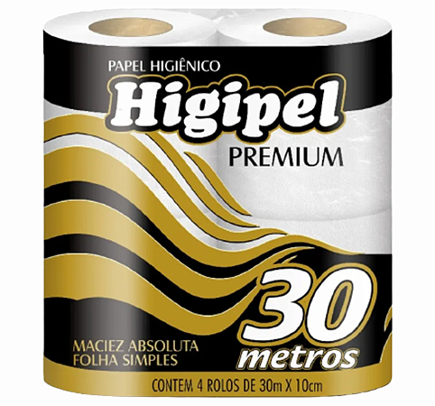 PAPEL HIGIÊNICO HIGIPEL 16X04 30M PREMIUM