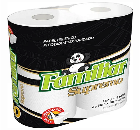 PAPEL HIGIÊNICO FAMILIAR SUPREMO 30mt 4un