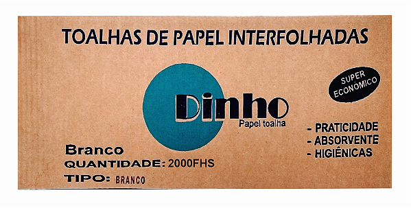 PAPEL TOALHA DINHO BRANCO 2.000 FOLHAS