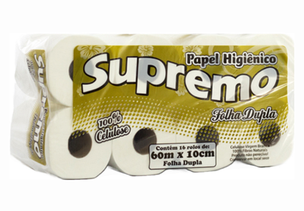 PAPEL HIGIÊNICO FOLHA DUPLA SUPREMO 60MT