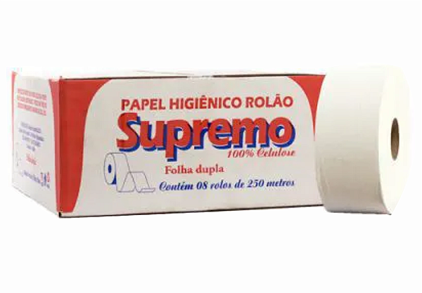 PAPEL HIGIÊNICO FOLHA DUPLA SUPREMO GOLD 250MT