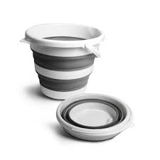 BALDE RETRATIL 10LT BRANCO/CINZA NOBRE