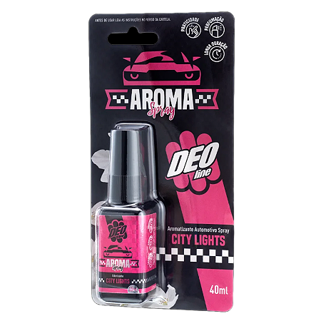 AROMATIZANTE AUTOMOTIVO SPRAY CITY LIGTHS 40ML DEOLINE