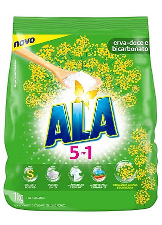 SABÃO EM PÓ ALA ERVA DOCE BICARBONATO 500G