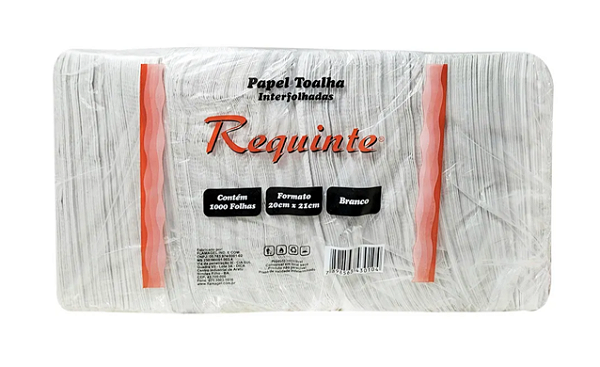 PAPEL TOALHA REQUINTE 20X21CM 1000FLS - BRANCO