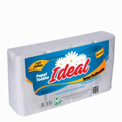 PAPEL TOALHA INTERFOLHAS IDEAL BRANCO 1000FHLS