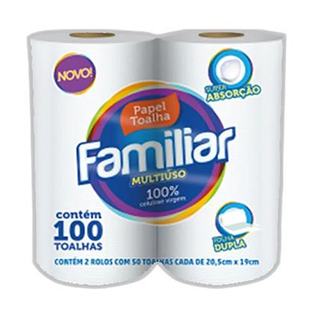 PAPEL TOALHA FAMILIAR SUPREMO 2 ROLOS