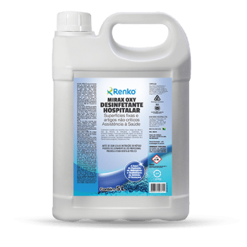 DESINFETANTE HOSPITALAR A BASE DE PERÓXIDO DE HIDROGÊNIO MIRAX OXY RENKO 05LT