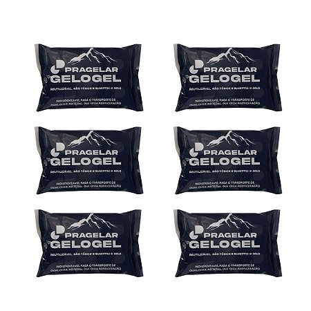Kit 6 Unidades Gelo Gel Artificial Reutilizável Flexível 120ml